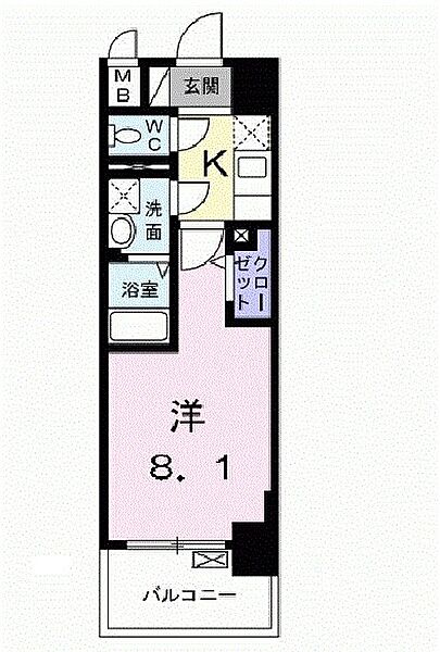 クラシェス北青木 ｜兵庫県神戸市東灘区北青木３丁目(賃貸マンション1K・6階・26.29㎡)の写真 その2