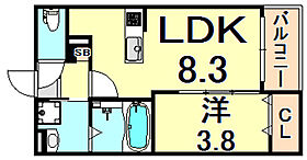 Luca春風  ｜ 兵庫県西宮市甲子園春風町（賃貸アパート1LDK・3階・30.15㎡） その2