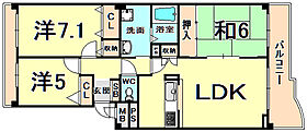 KDXレジデンス夙川ヒルズ　5番館  ｜ 兵庫県西宮市樋之池町（賃貸マンション3LDK・2階・79.37㎡） その2