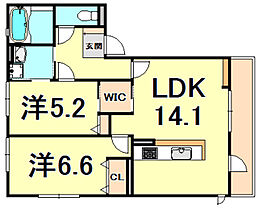 ルクリアB棟  ｜ 兵庫県西宮市荒木町（賃貸アパート2LDK・1階・63.03㎡） その2