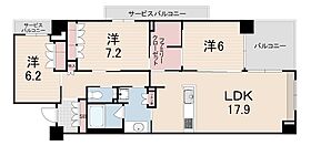 イニシア神戸森北町  ｜ 兵庫県神戸市東灘区森北町４丁目（賃貸マンション3LDK・2階・90.61㎡） その2