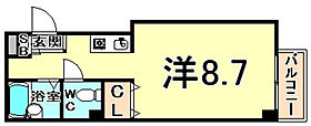 ベッセル甲子園  ｜ 兵庫県西宮市甲子園口２丁目（賃貸マンション1R・2階・24.52㎡） その2