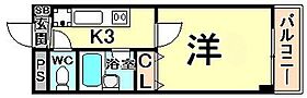 宮本マンション  ｜ 兵庫県西宮市鳴尾町１丁目（賃貸マンション1K・5階・17.61㎡） その2