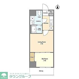 JR京浜東北・根岸線 浦和駅 徒歩11分の賃貸マンション 7階2Kの間取り