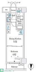 都営三田線 板橋本町駅 徒歩4分の賃貸マンション 6階1DKの間取り