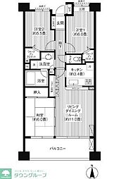 JR埼京線 戸田公園駅 徒歩7分の賃貸マンション 3階3LDKの間取り