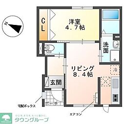 JR埼京線 南与野駅 徒歩32分の賃貸アパート 1階1LDKの間取り