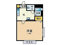 JR京浜東北・根岸線 北浦和駅 徒歩14分の賃貸アパート 2階1Kの間取り