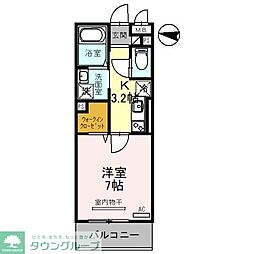 JR埼京線 戸田公園駅 徒歩10分の賃貸アパート 3階1Kの間取り