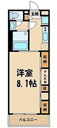 JR埼京線 武蔵浦和駅 徒歩15分の賃貸マンション 2階1Kの間取り