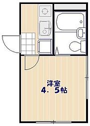 埼玉高速鉄道 川口元郷駅 徒歩12分の賃貸アパート 3階1Kの間取り