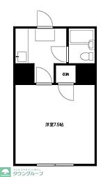 いなばハイツ 1Kの間取図画像
