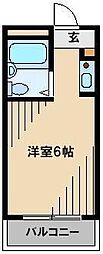 JHANK中浦和 ワンルームの間取図画像