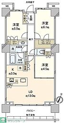 大宮サクラスクエアモール 3LDKの間取図画像