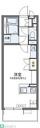 レオネクストパルテール ワンルームの間取図画像