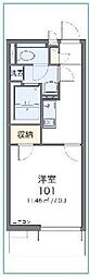 クレイノデュランタ 1Kの間取図画像