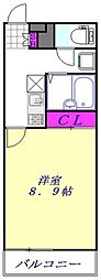 レオネクストカーサ川口飯塚 1Kの間取図画像