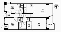 ファーストパレス与野本町 3LDKの間取図画像