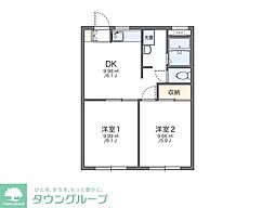 レオパレスサカエ1 2DKの間取図画像