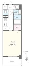 エスポワールワイエム 1Kの間取図画像