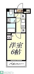 エミネックス与野 1Kの間取図画像