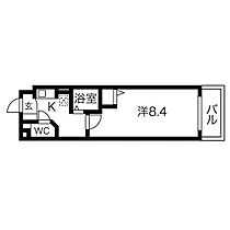 愛知県名古屋市西区花の木１丁目（賃貸マンション1K・8階・24.51㎡） その2