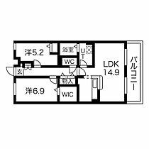 愛知県名古屋市西区天塚町１丁目（賃貸マンション2LDK・1階・65.47㎡） その2