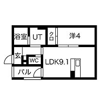 愛知県名古屋市西区花の木３丁目（賃貸アパート1LDK・1階・34.41㎡） その2