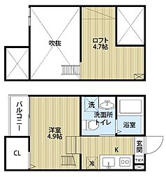 名古屋市営名城線 堀田駅 徒歩5分の賃貸アパート 1階1SKの間取り