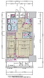 名古屋市営鶴舞線 上前津駅 徒歩4分の賃貸マンション 11階1LDKの間取り