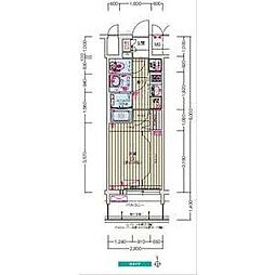 名古屋市営東山線 新栄町駅 徒歩3分の賃貸マンション 5階1Kの間取り