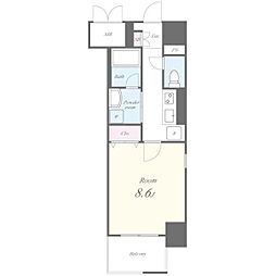 リ ブラン東別院 3階1Kの間取り