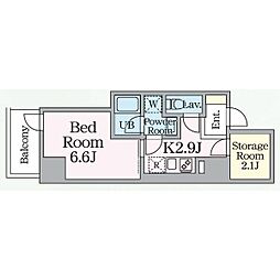 E-city大須 8階1SKの間取り