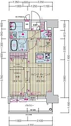 プレサンス桜山駅前アフォード 14階1LDKの間取り