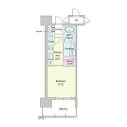 アデグランツ大須 1Kの間取図画像