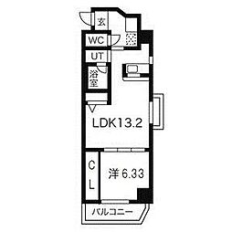 グランデージ則武 1LDKの間取図画像