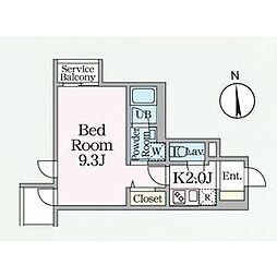 E-city大須 1Kの間取図画像