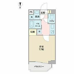アトネス1604 1Kの間取図画像