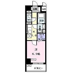 カランコエ川並 1Kの間取図画像