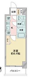 アステリ鶴舞ディオ 1Kの間取図画像