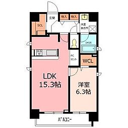 スリーアイランドタワー丸の内 1LDKの間取図画像