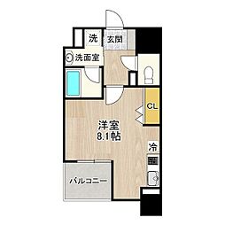 CITYSPIRENagoya-Osu ワンルームの間取図画像