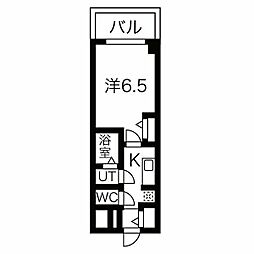 ファステート名古屋駅前ドリーム 1Kの間取図画像