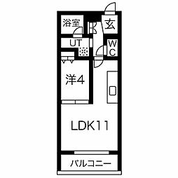 IARIM新瑞橋 1LDKの間取図画像