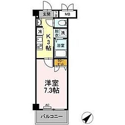 グランドパレス 1Kの間取図画像