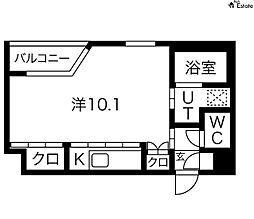 SPACECUBEHONJIN 1Kの間取図画像