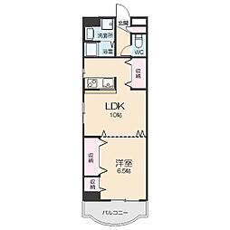 第13オオタ 1LDKの間取図画像