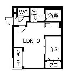 Jackkasadera1 1LDKの間取図画像