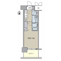 パルティール桜山 1Kの間取図画像