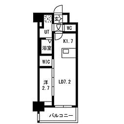 メイクスアート名駅南IV 1LDKの間取図画像